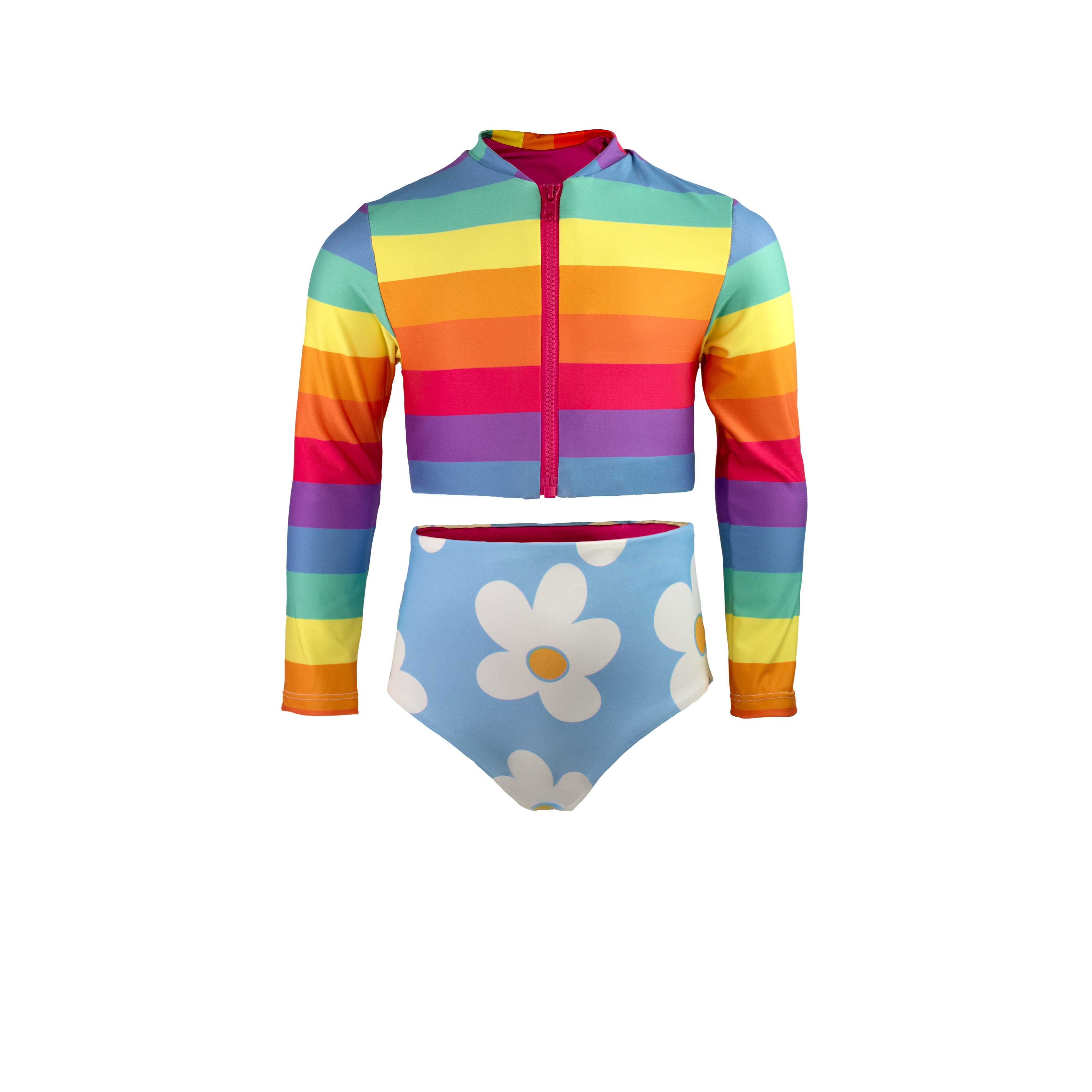 Rainbow Bloom Set Manga larga Niña
