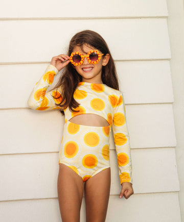 Sunny Side Up Enterizo Manga Larga Niña