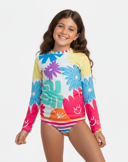 Wild Tropics Set Manga larga Niña