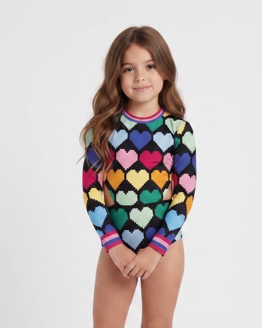 Pixel Heart Rashguard