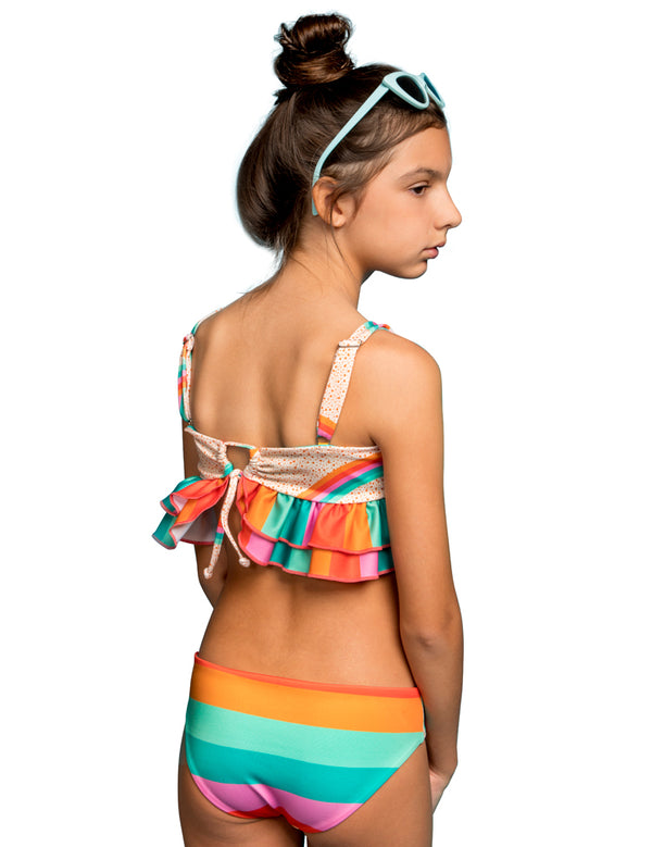 Peachy Rainbow Bikini - Vestido de Baño para Niña - Quaquak - Posterior