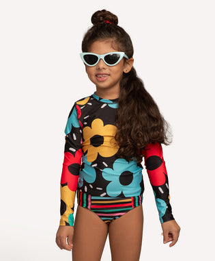 Electric Garden Black Rashguard